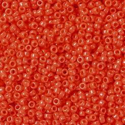TOHOラウンドシードビーズ  日本製シードビーズ  （不透明なサンセットオレンジ50)個  15/0  1.5mm  穴：0.7mm  約3000PCS /ボトル  10 G /ボトル&nbsp;SEED-JPTR15-0050