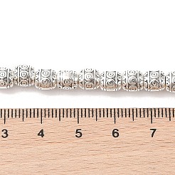 Barrel Tibetan Style Alloy Bead Strands&nbsp;TIBEB-O007-37-NR