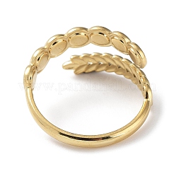 304ステンレススチールカフリング部品  ベゼルカップリングのセッティング  丸いトレイ付きリーフ  14KGP本金メッキ  内径：17.2mm  トレイ：3mm&nbsp;STAS-F301-19G