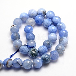 Dyed Natural Fire Crackle Agate Faceted Round Beads Strands&nbsp;G-E320C-10mm-03
