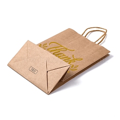 Gold Stamp Thank You Printed Paper Gift Tote Bags&nbsp;ABAG-Q055-03A