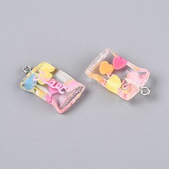 Transparent Resin Pendants&nbsp;X-RESI-T056-06