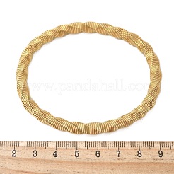 女性用304ステンレススチールストレッチバングル  ゴールドカラー  1/4インチ（0.6cm）  内径：2-1/4インチ（5.85cm）&nbsp;BJEW-P315-02A-G