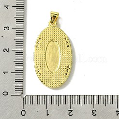 Real 18K Gold Plated Brass Micro Pave Clear Cubic Zirconia Pendants&nbsp;KK-H472-36E-G