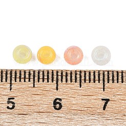 ミックスカラーのイミテーションキャットアイガラスラウンドシードビーズ  桃パフ  4x3~3.5mm  穴：1.2mm  約150個/セット&nbsp;LS-SEED-NH0003-01A-03