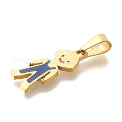 PVD Vacuum Plating 304 Stainless Steel Enamel Pendants&nbsp;STAS-U035-39G-02