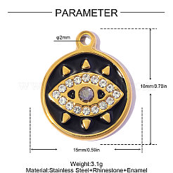304 Stainless Steel with Enamel Pendants&nbsp;SA-OY002-27G-02