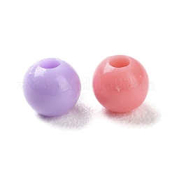 不透明なアクリルビーズ  ラウンド  ミックスカラー  4mm  穴：1.4mm  約17857個/500g&nbsp;SACR-A006-07