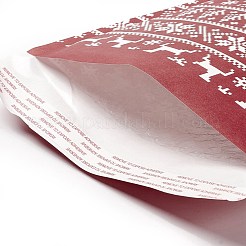 クラフト紙＆プラスチックバブル封筒バッグ  粘着バッグ  クリスマステーマ  長方形  クリスマステーマの模様  27.5x21x0.35cm&nbsp;CARB-D013-02A-03