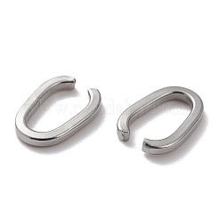変色しない304ステンレススチール製クイックリンクコネクター  ステンレス鋼色  10x7x1mm  内径：8x5mm&nbsp;STAS-G243-22P