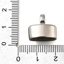 304ステンレススチールコードエンド  ステンレス鋼色  14x15.5x8.5mm  穴：5mm  内径：13.5x6.5mm&nbsp;STAS-L284-48P
