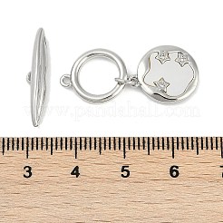 Brass Micro Pave Clear Cubic Zirconia Toggle Clasps&nbsp;KK-K391-27P