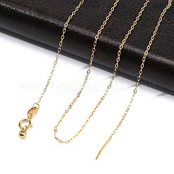 925 Sterling Silver Cable Chain Adjustable Slider Necklaces for Women&nbsp;NJEW-U030-01G-01