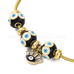 Brass European Bracelets&nbsp;BJEW-C080-01G-02