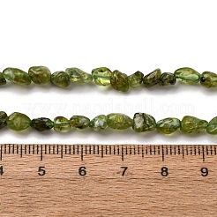 天然石ペリドットビーズ連売り  ナゲット  5~9x4~6x3~4.5mm  穴：0.7mm  約75~89個/連  15.35''（39cm）〜15.94''（40.5cm）&nbsp;G-I389-A27