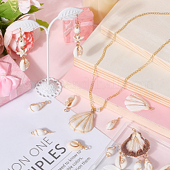 24Pcs 4 Styles Mixed Natural Shell Pendants&nbsp;FIND-SC0015-67