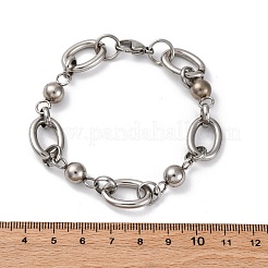 Tarnish Resistant 304 Stainless Steel Round Link Chain Bracelets&nbsp;BJEW-I293-01P