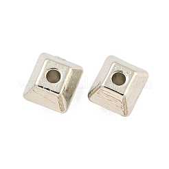 Ccbプラスチックスペーサービーズ  長方形  プラチナ  6x5x4.5mm  穴：1.5mm&nbsp;LS-CCB-L014-15P