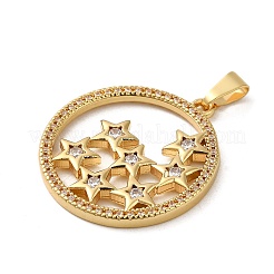 Rack Plating Brass Micro Pave Cubic Zirconia Pendants&nbsp;KK-P241-27G