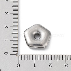 変色しない304ステンレススチールスペーサービーズ  五芒  ステンレス鋼色  17.5x18x4.5mm  穴：3.5mm&nbsp;STAS-A088-08P