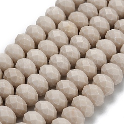 天然石ペトリファイドウッドビーズ連売り  多面カット  ロンデル  8x5.5mm  穴：1.2mm  約69個/連  15.16''（38.5センチメートル）&nbsp;G-Z111-A37