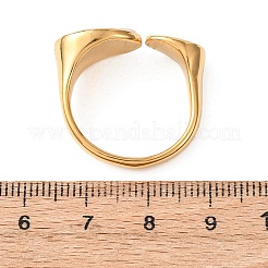 Oval 304 Stainless Steel Cuff Rings&nbsp;RJEW-F201-10G