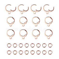 Brass Leverback Earring Findings&nbsp;KK-TA0007-89RG
