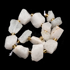 Raw Rough Natural White Jade Beads Strands&nbsp;G-Z087-A05