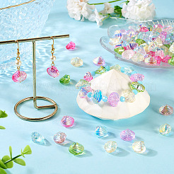 100Pcs 10 Colors Electroplated Transparent Glass Beads Strands&nbsp;GLAA-TA0003-83