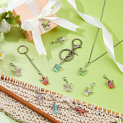 36Pcs 6 Colors Heart Angel Alloy Enamel Pendant Decoration&nbsp;HJEW-FH00125