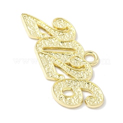 合金ペンダント  ラックめっき  数2026  ゴールドカラー  17.5x37x1.5mm  穴：2.5mm&nbsp;FIND-L025-03G