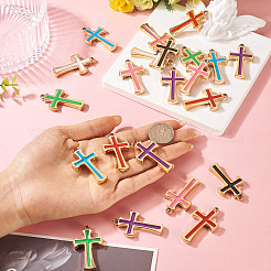 32Pcs 8 Colors Plastic Enamel Pendants&nbsp;CCB-TA0001-17