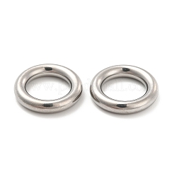 変色しない304ステンレススチール製リンクリング  丸いリング  ステンレス鋼色  15.5x3mm  内径：10mm&nbsp;X-STAS-D246-01A-05P