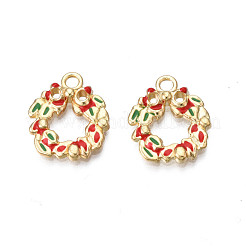 Rack Plating Alloy Enamel Pendants&nbsp;ENAM-N055-122