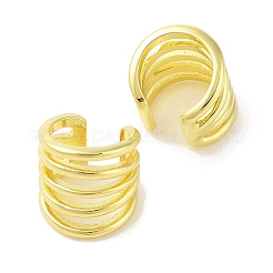 女性用真鍮カフピアス  多層アーク  18KGP本金メッキ  11.5x11.5mm&nbsp;EJEW-I305-04G