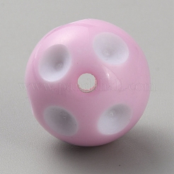 アクリルビーズ  ラウンド  パールピンク  19.5mm  穴：2.5mm&nbsp;MACR-WH20003-02B