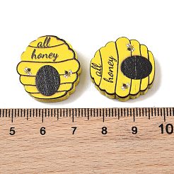 Printed Schima Wood Beads&nbsp;WD-CBA91F0-02