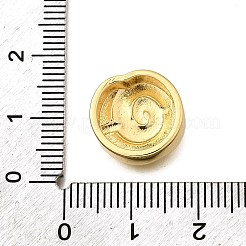 オーシャンシリーズ真鍮ビーズ  ラックめっき  長持ちメッキ  鉛フリー＆カドミウムフリー  18KGP本金メッキ  巻き貝  13.5x14x6mm  穴：2.5mm&nbsp;KK-B136-03G-01