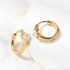 304 Stainless Steel Heart Hoop Earrings&nbsp;EJEW-H172-03G
