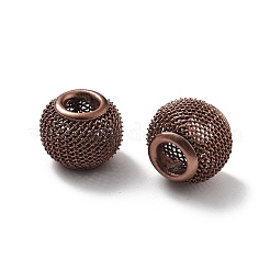 電気鉄のビーズ  ラウンド  ココナッツブラウン  10x13x13mm  穴：5mm&nbsp;FIND-Q120-01C