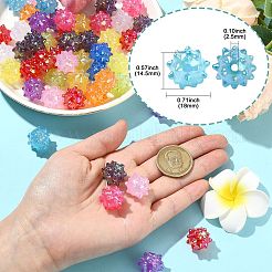 UVメッキアクリルビーズ  うに  ミックスカラー  18x14.5mm  穴：2.5mm&nbsp;MACR-CJC0004-27