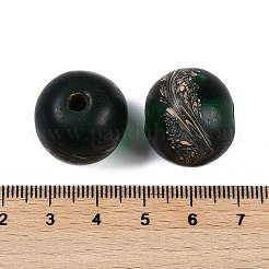 手作りランプワークビーズ  ラウンド  グリーン  20.5-21x19-20mm  穴：4mm&nbsp;BLOW-D006-01C