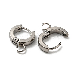 Tarnish Resistant 201 Stainless Steel Huggie Hoop Earrings Findings&nbsp;STAS-A167-01I-P