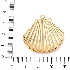 304ステンレスペンダント  貝殻の形のチャーム  イオンプレーティング（ip）  ゴールドカラー  33x32.5x3mm  穴：2.5mm&nbsp;SA-CBA4160-03G