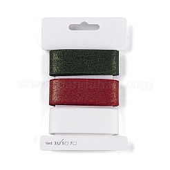 9 Yards 3 Styles Christmas Theme Polyester & Polycotton Ribbons Sets&nbsp;SRIB-A015-01A-01