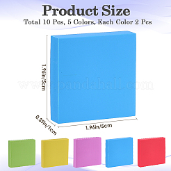 10Pcs 5 Colors Rubber Stamps&nbsp;AJEW-CP0008-30