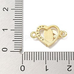 Rack Plating Brass Micro Pave Clear Cubic Zirconia Religion Heart Virgin Mary Connector Charms&nbsp;KK-L224-099G-01