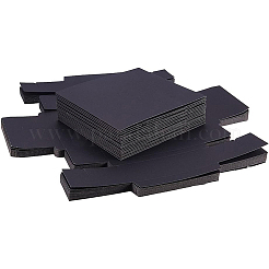 クラフト紙の折りたたみボックス  引き出しボックス  長方形  ブラック  12.8x10.8x4.2cm  20個/セット&nbsp;CON-BC0004-32C-B