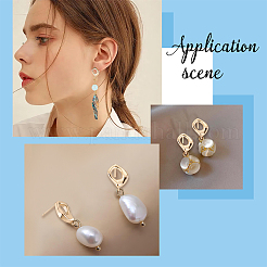 10 Pairs Brass Stud Earring Findings&nbsp;KK-AR0002-55