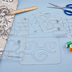 6Pcs 6 Styles Acrylic Quilting Templates&nbsp;DIY-HY0001-67